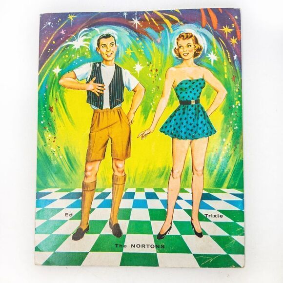 ✨RARE✨ VTG 1956 The Honeymooners Jackie Gleason Paper Dolls - UNCUT - ORIGINAL - Picture 6 of 6